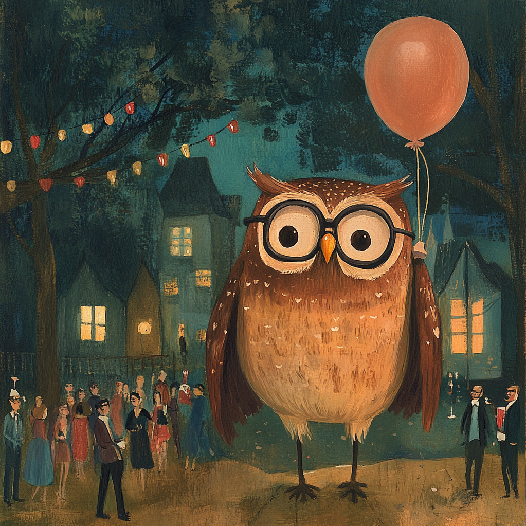 owl at graduation party